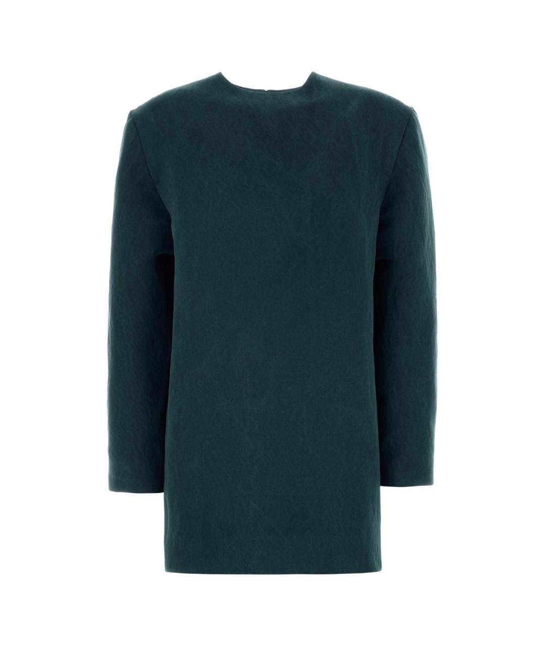 SAINT LAURENT Синее шелковое платье, фото 1