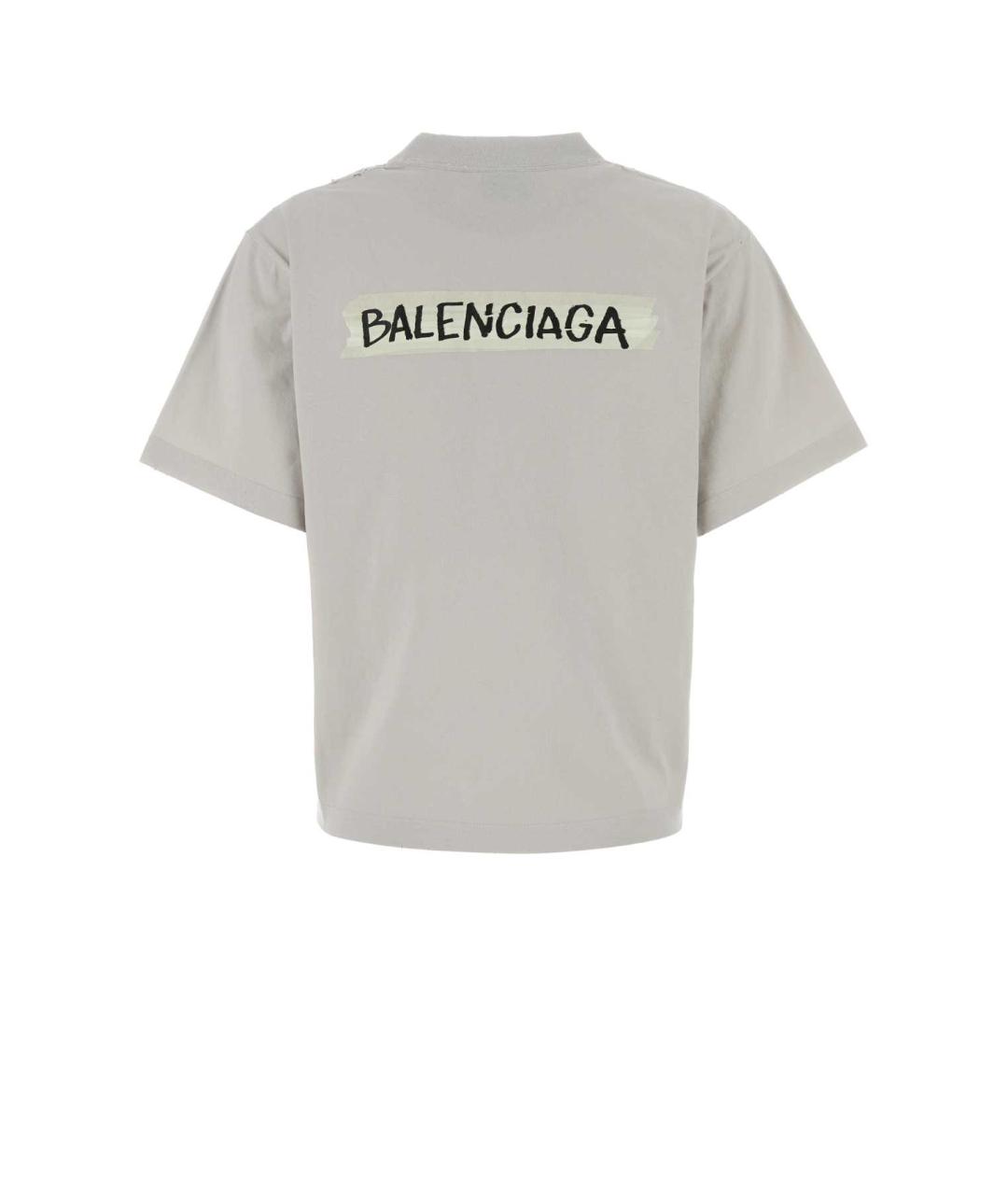 BALENCIAGA Белая хлопковая футболка, фото 2