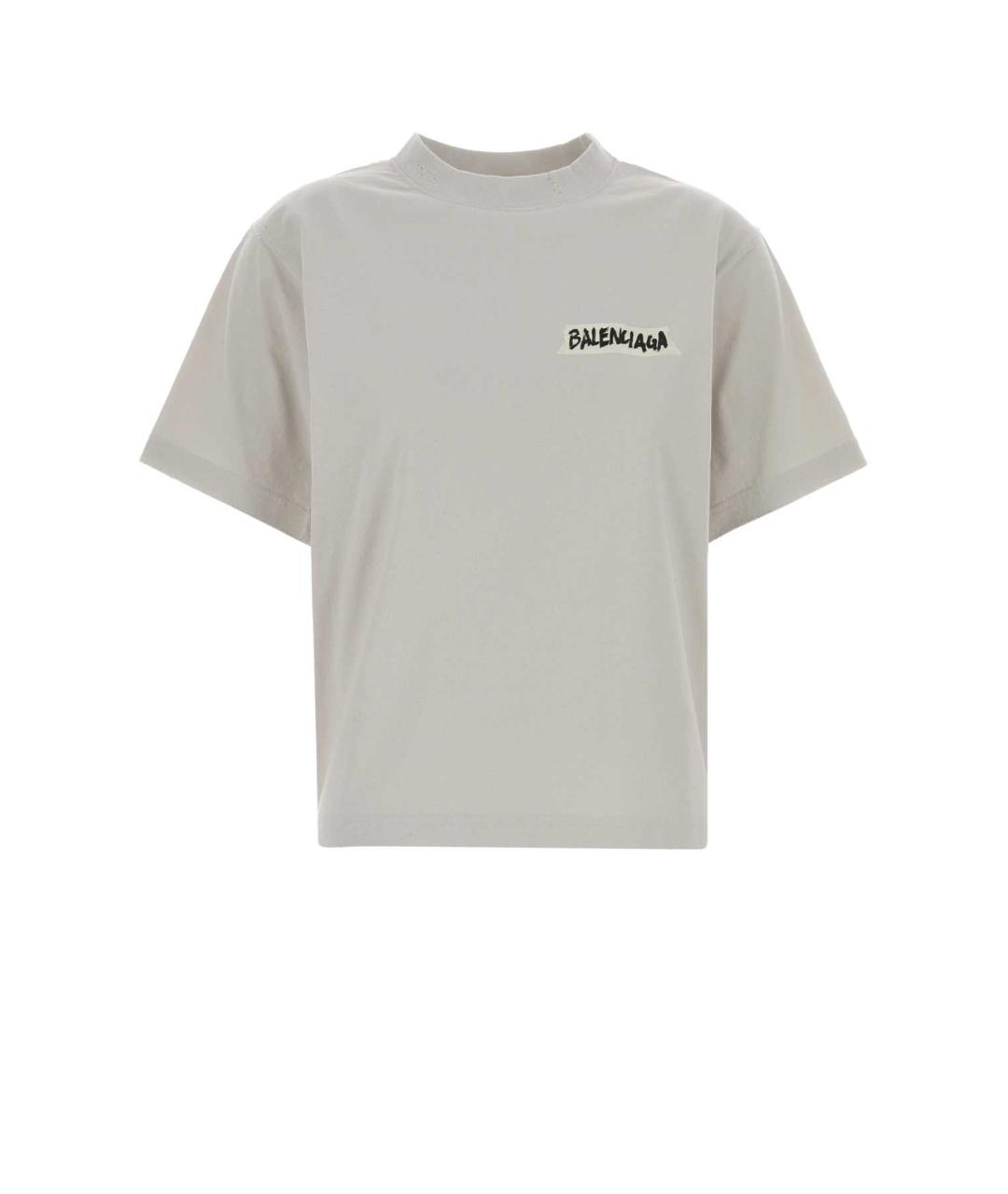 BALENCIAGA Белая хлопковая футболка, фото 1