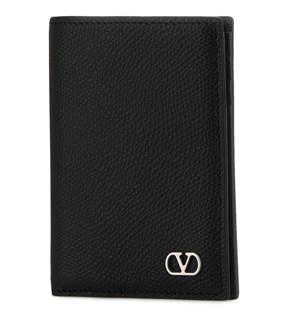 VALENTINO Черный кожаный кардхолдер, фото 2