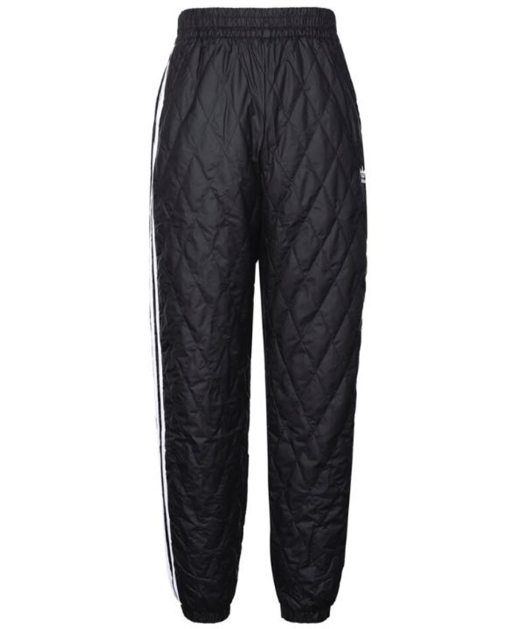 ADIDAS Черные полиамидовые спортивные брюки и шорты, фото 1