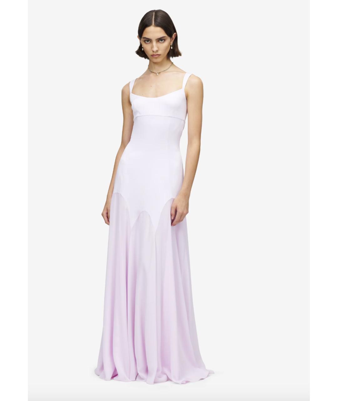 ALEXANDER MCQUEEN Розовое вискозное вечернее платье, фото 2