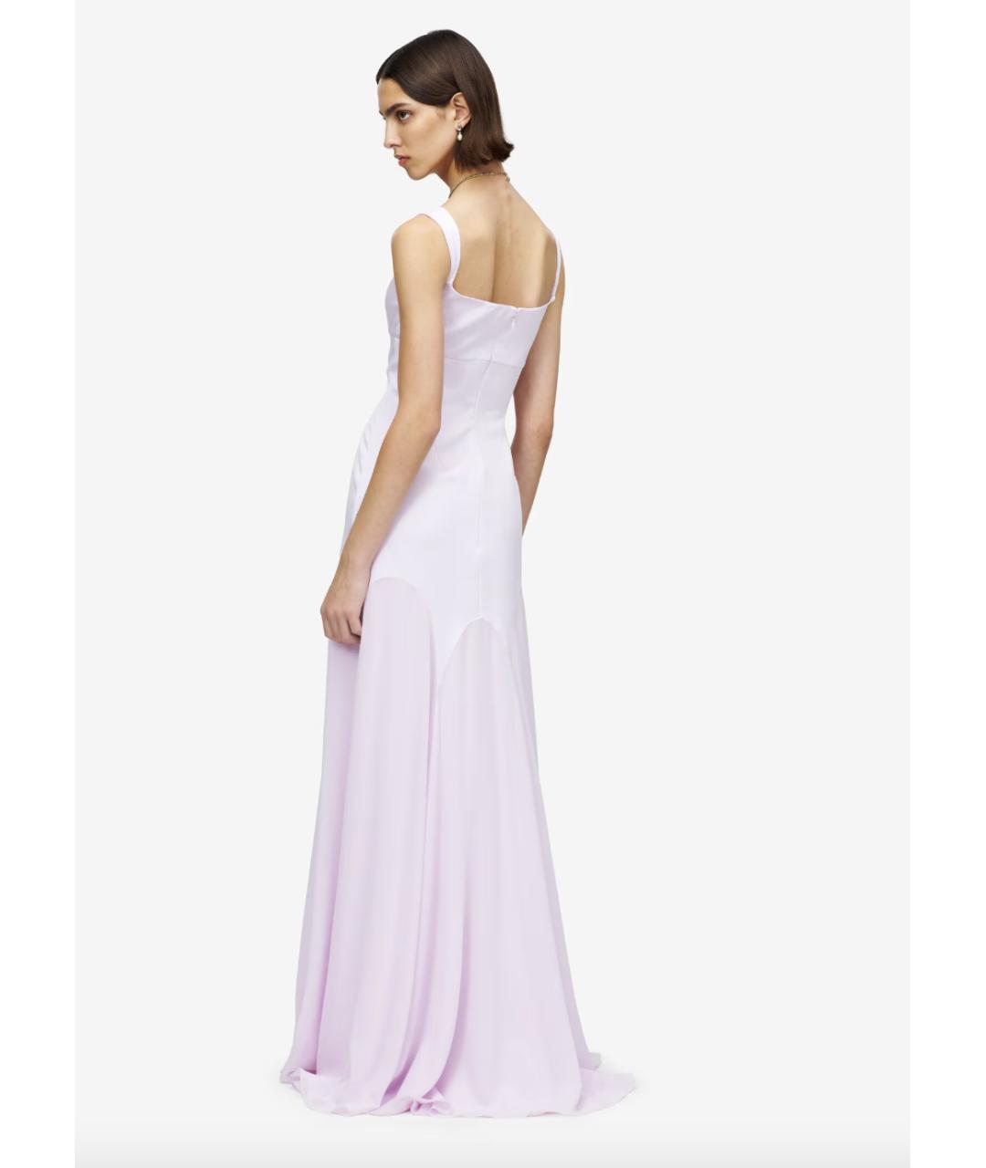 ALEXANDER MCQUEEN Розовое вискозное вечернее платье, фото 4