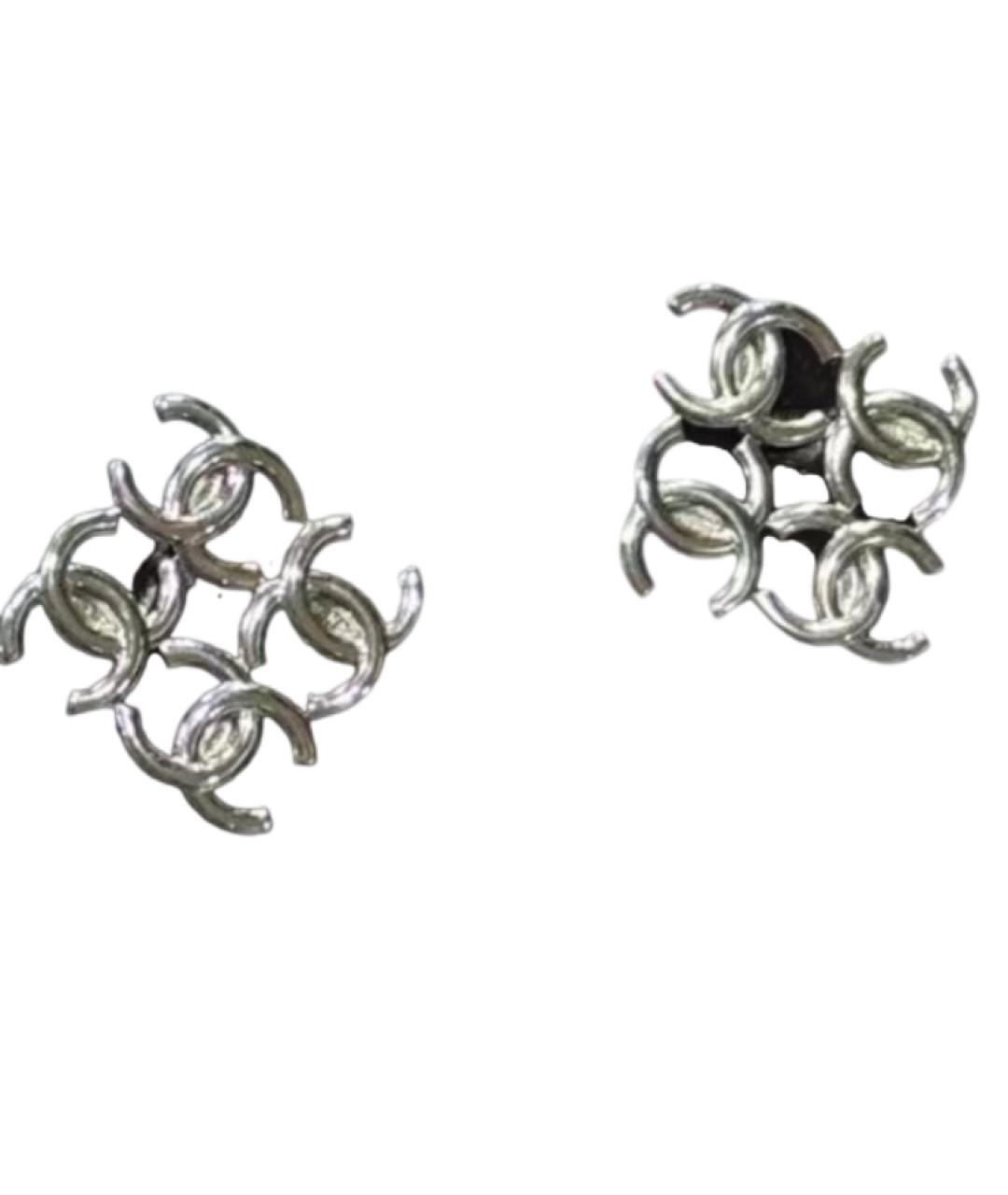 CHANEL Серебряные металлические серьги, фото 1