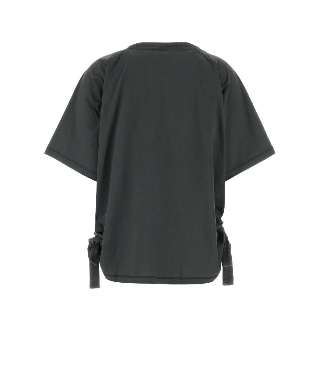 GANNI Серая хлопковая футболка, фото 2