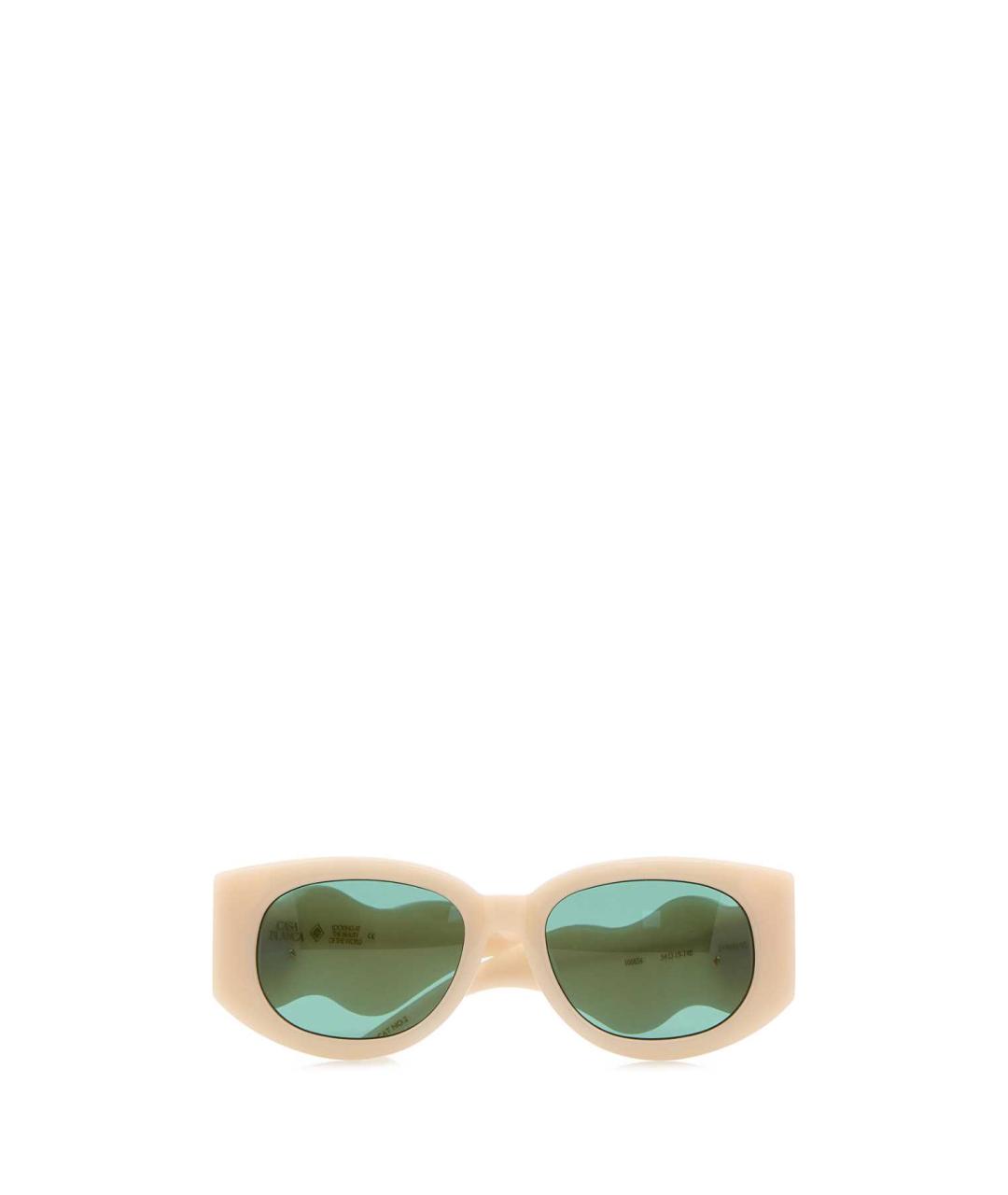 CASABLANCA Бежевые металлические солнцезащитные очки, фото 2