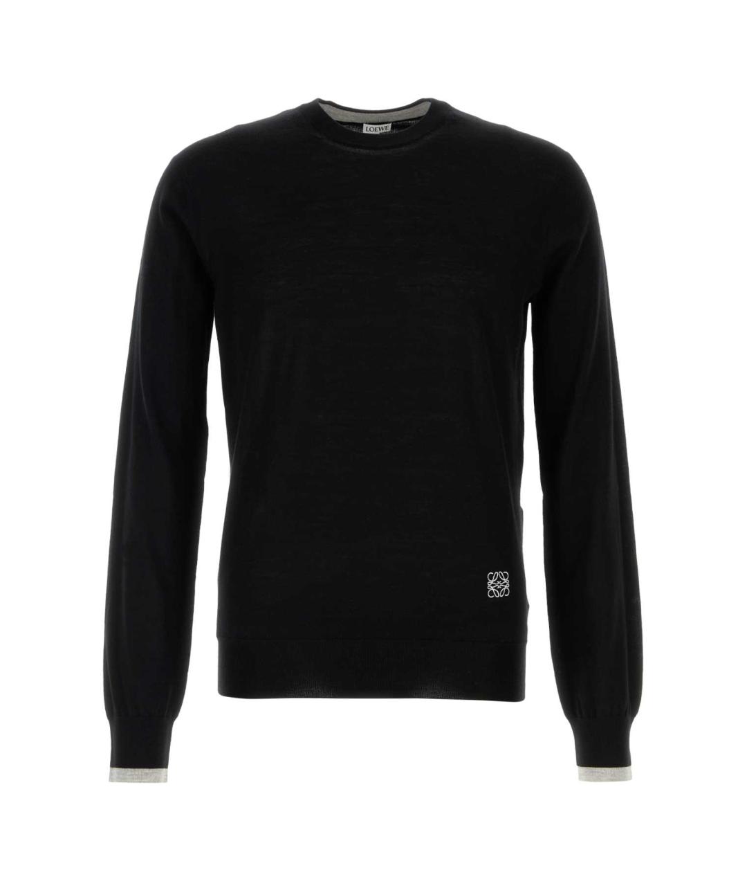 LOEWE Черный шерстяной джемпер / свитер, фото 1