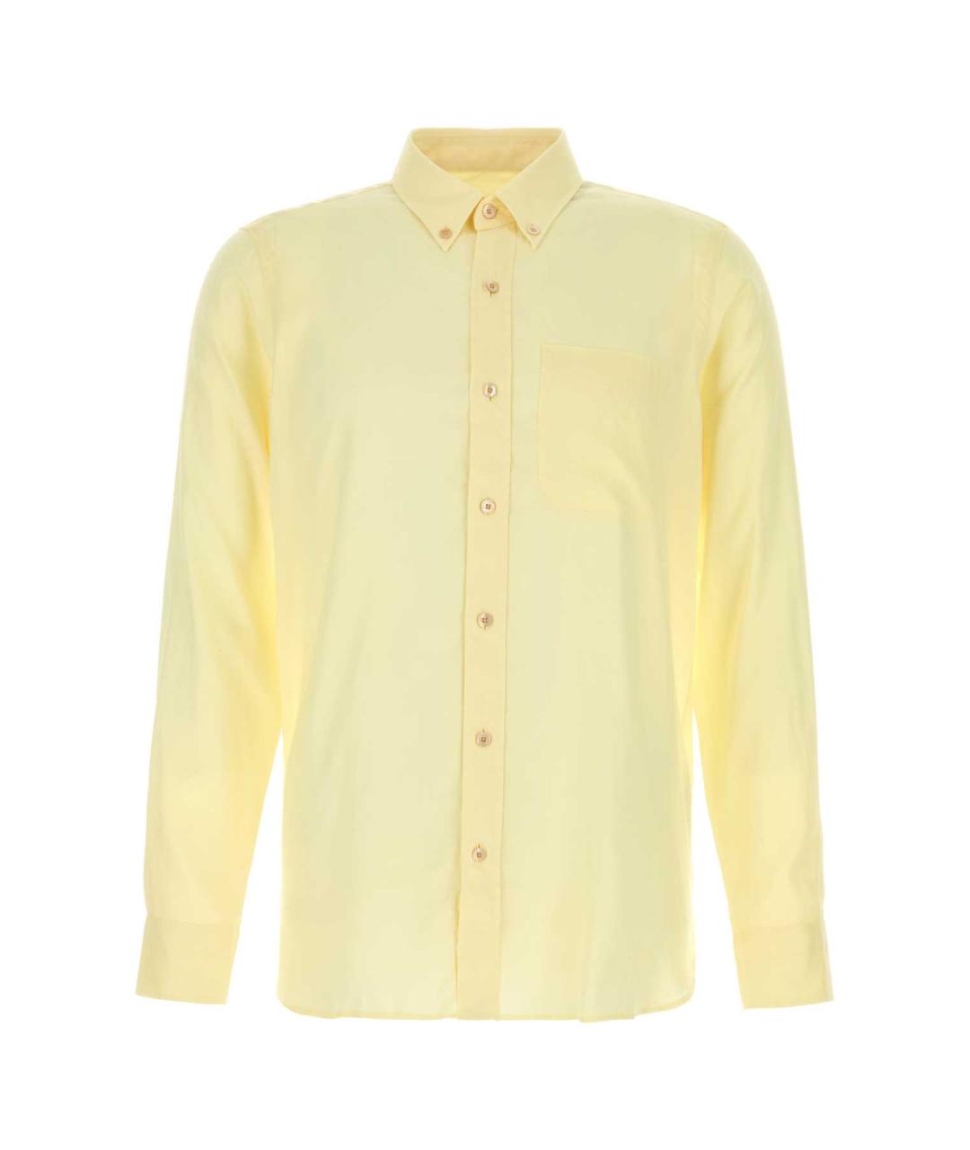 TOM FORD Желтая хлопко-лиоцелловая кэжуал рубашка, фото 1
