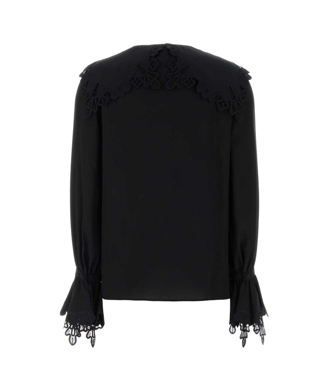 CHLOE Черная шелковая блузы, фото 2