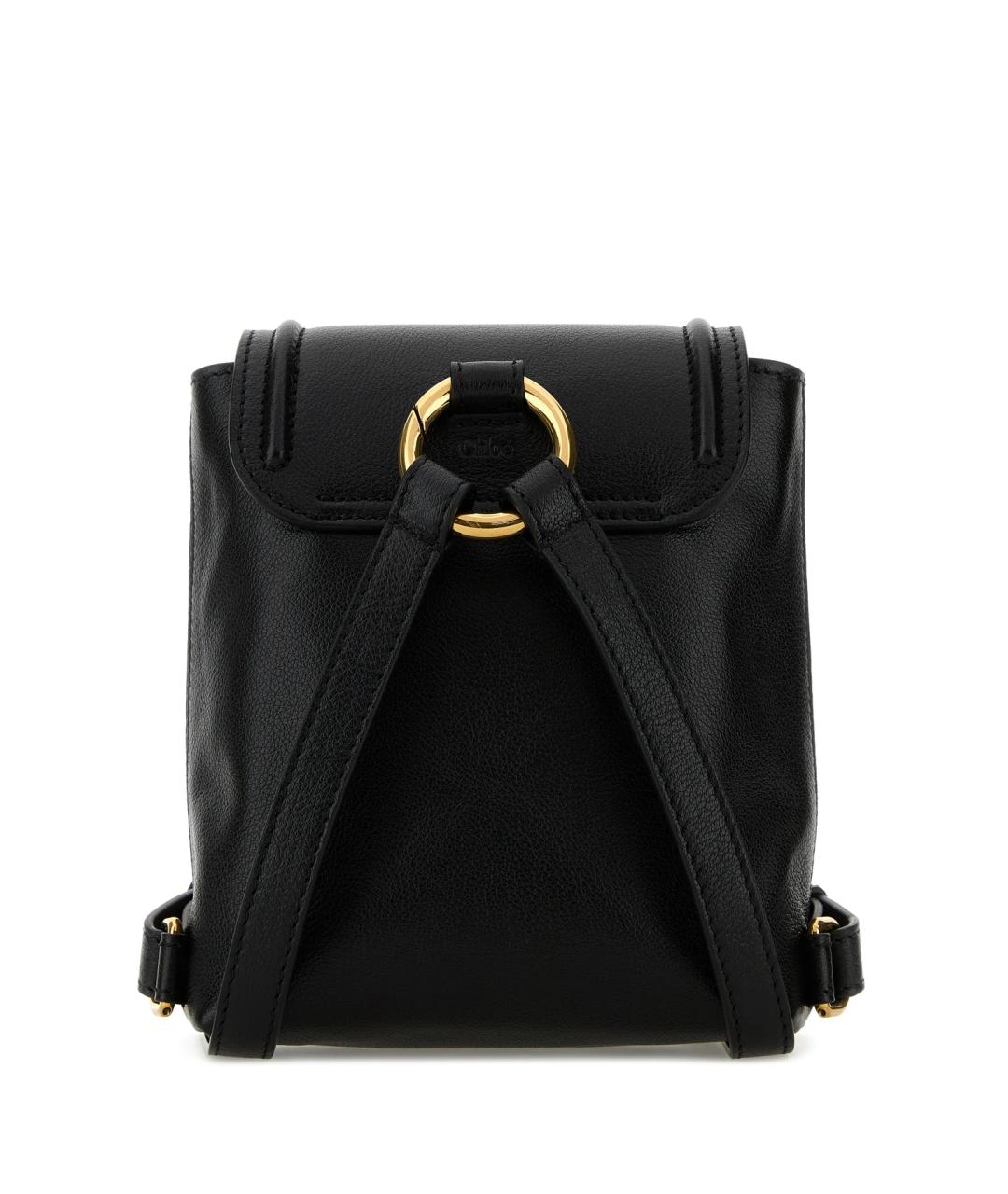 CHLOE Черный кожаный рюкзак, фото 3