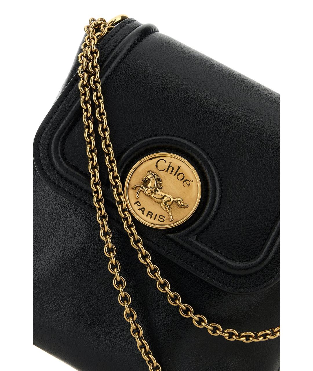 CHLOE Черный кожаный рюкзак, фото 4