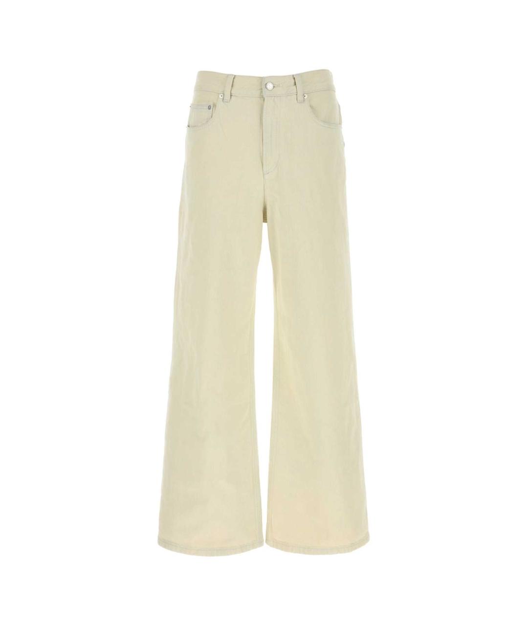 A.P.C. Бежевые хлопковые прямые джинсы, фото 1