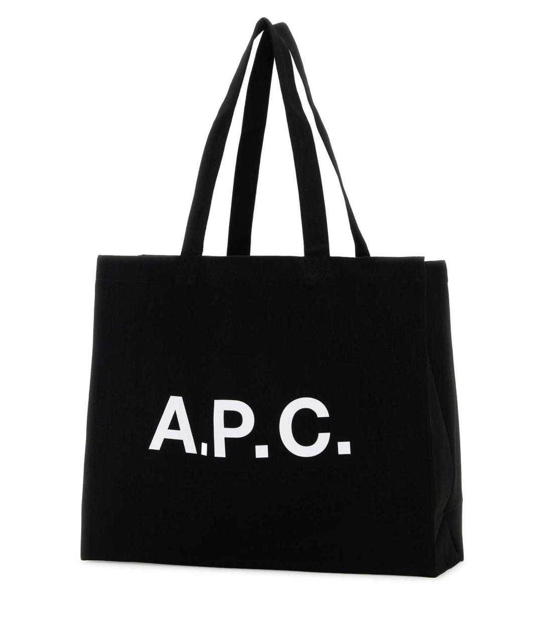 A.P.C. Черная тканевая сумка тоут, фото 2