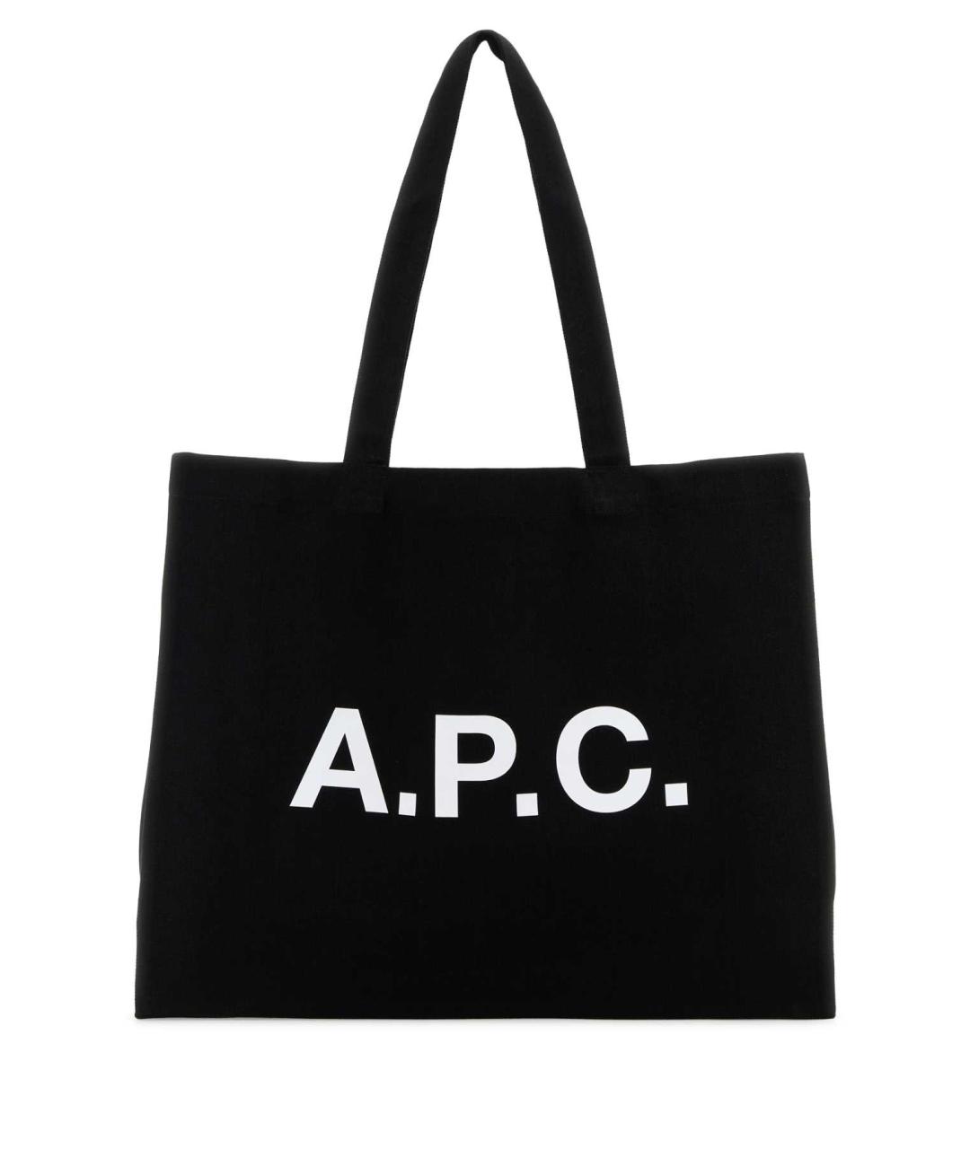 A.P.C. Черная тканевая сумка тоут, фото 1