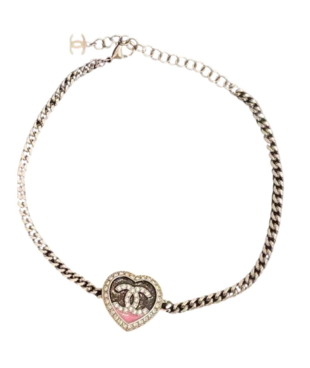 CHANEL Серебряное металлическое колье, фото 1