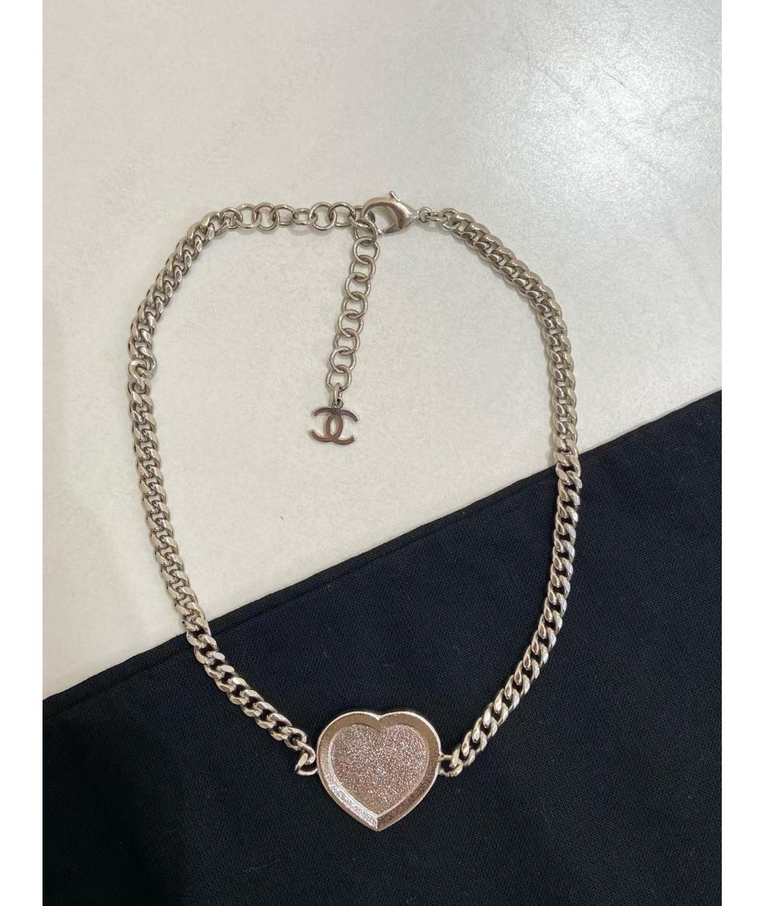 CHANEL Серебряное металлическое колье, фото 4