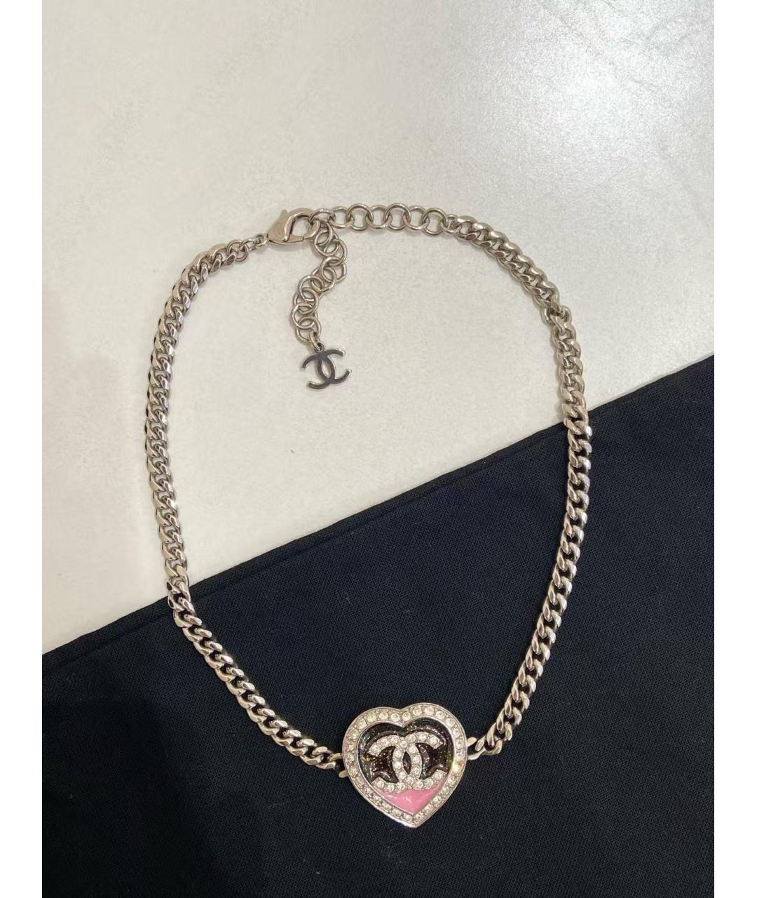 CHANEL Серебряное металлическое колье, фото 3