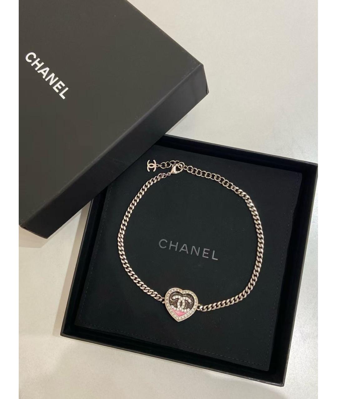 CHANEL Серебряное металлическое колье, фото 2