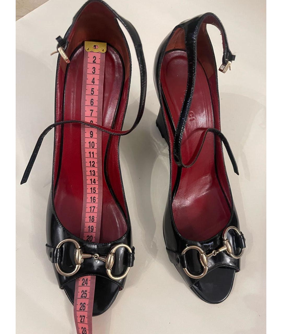 GUCCI Черные туфли из лакированной кожи, фото 7