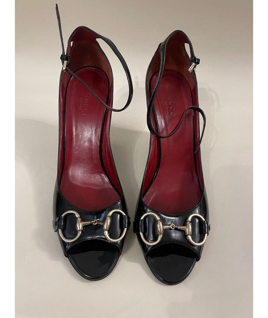 GUCCI Черные туфли из лакированной кожи, фото 3