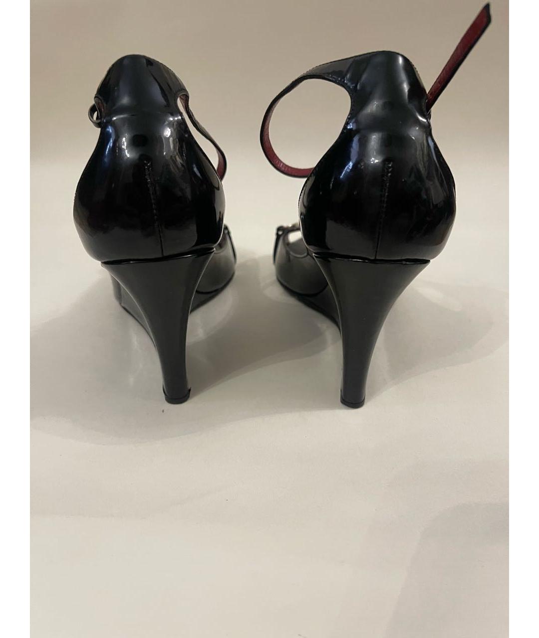 GUCCI Черные туфли из лакированной кожи, фото 4