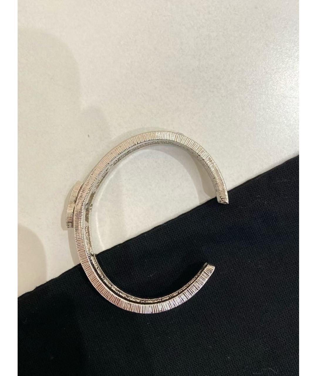 CHANEL Серебрянный металлический браслет, фото 5