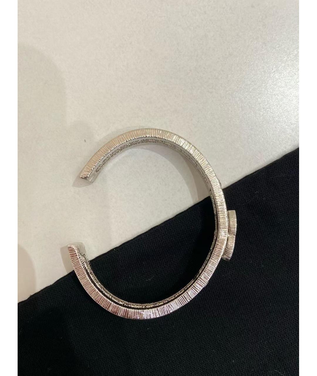 CHANEL Серебрянный металлический браслет, фото 4