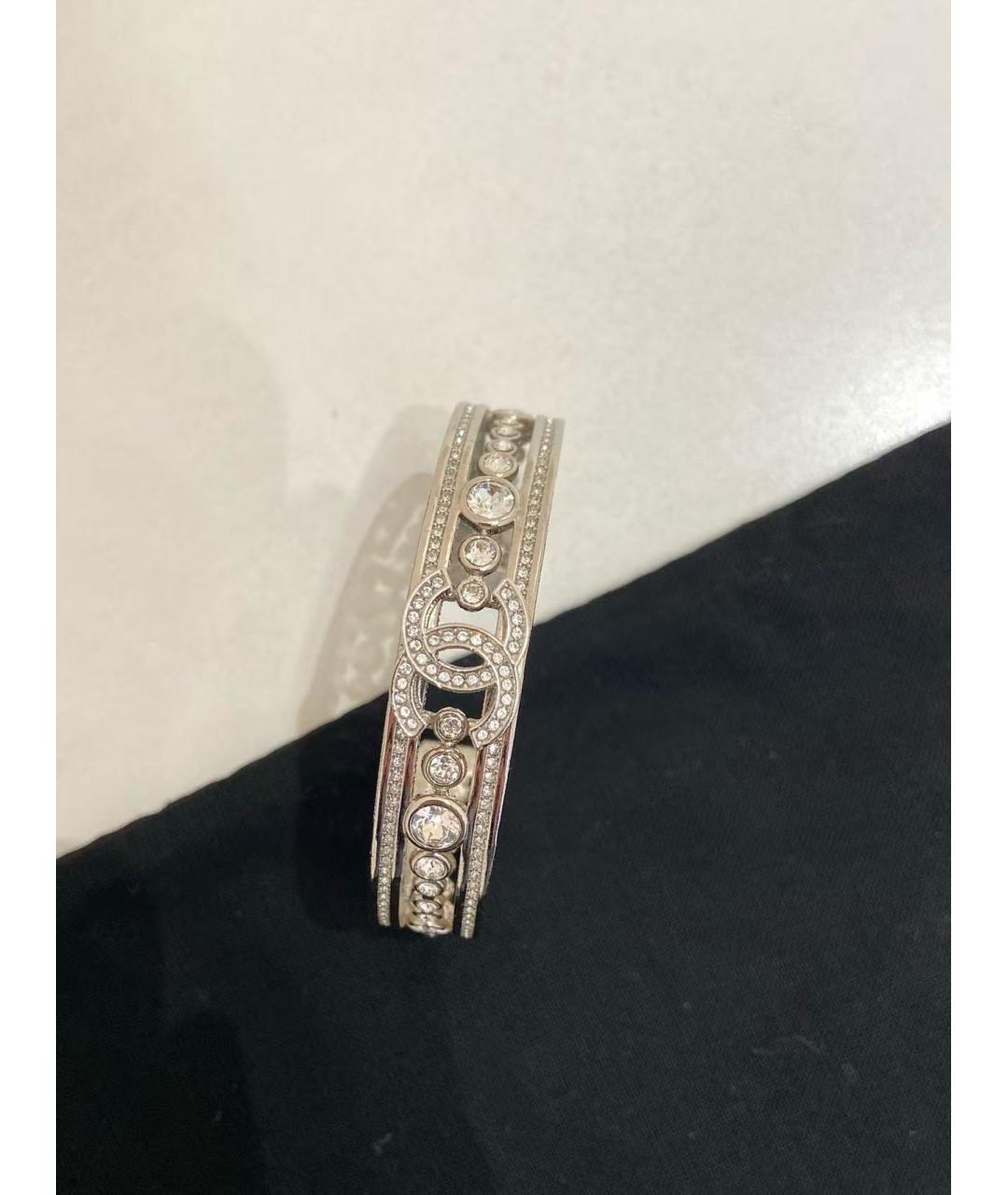 CHANEL Серебрянный металлический браслет, фото 3