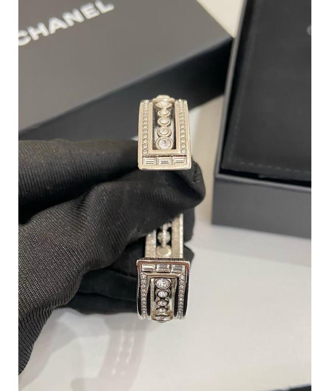CHANEL Серебрянный металлический браслет, фото 6
