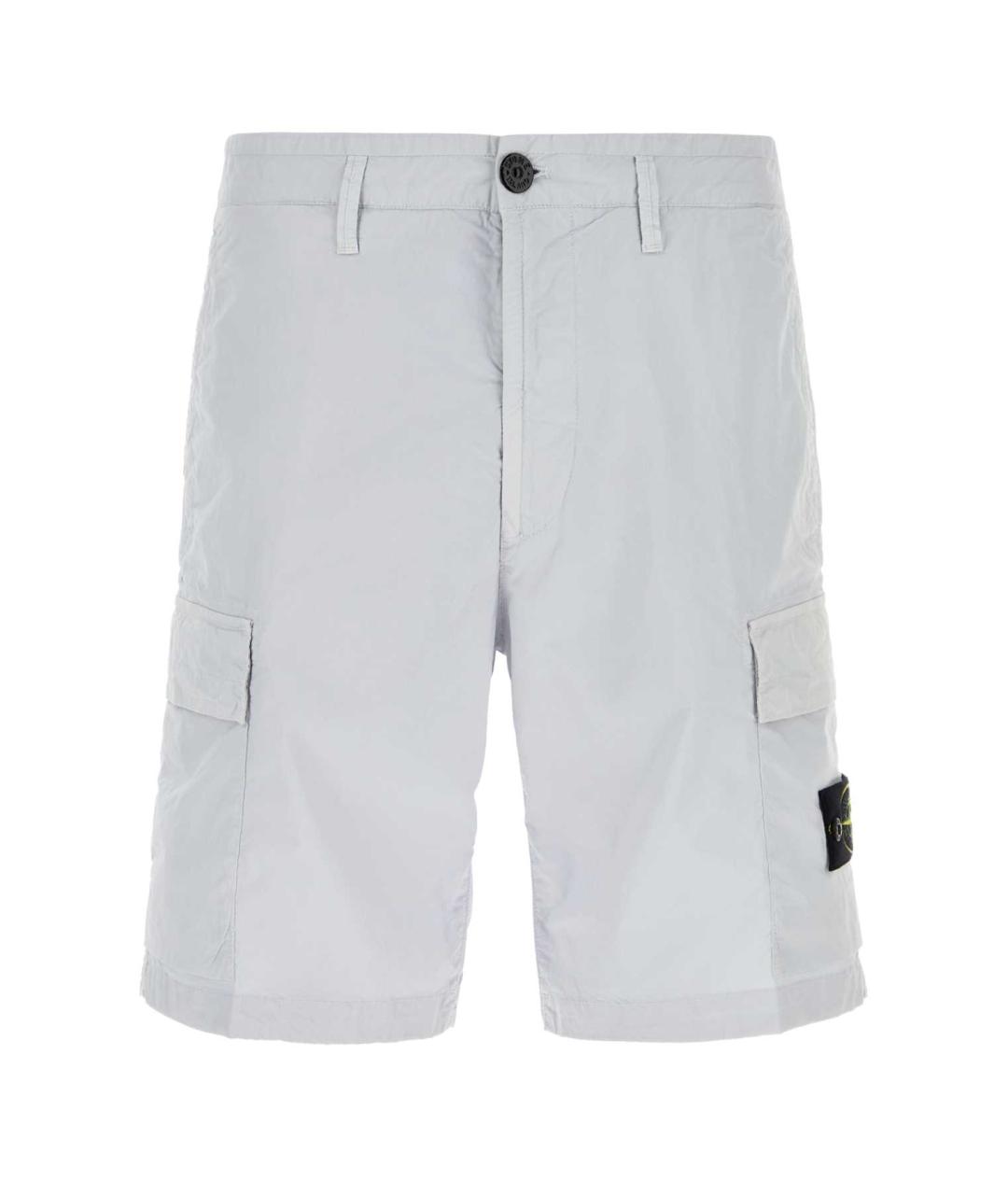 STONE ISLAND Белые хлопковые шорты, фото 1