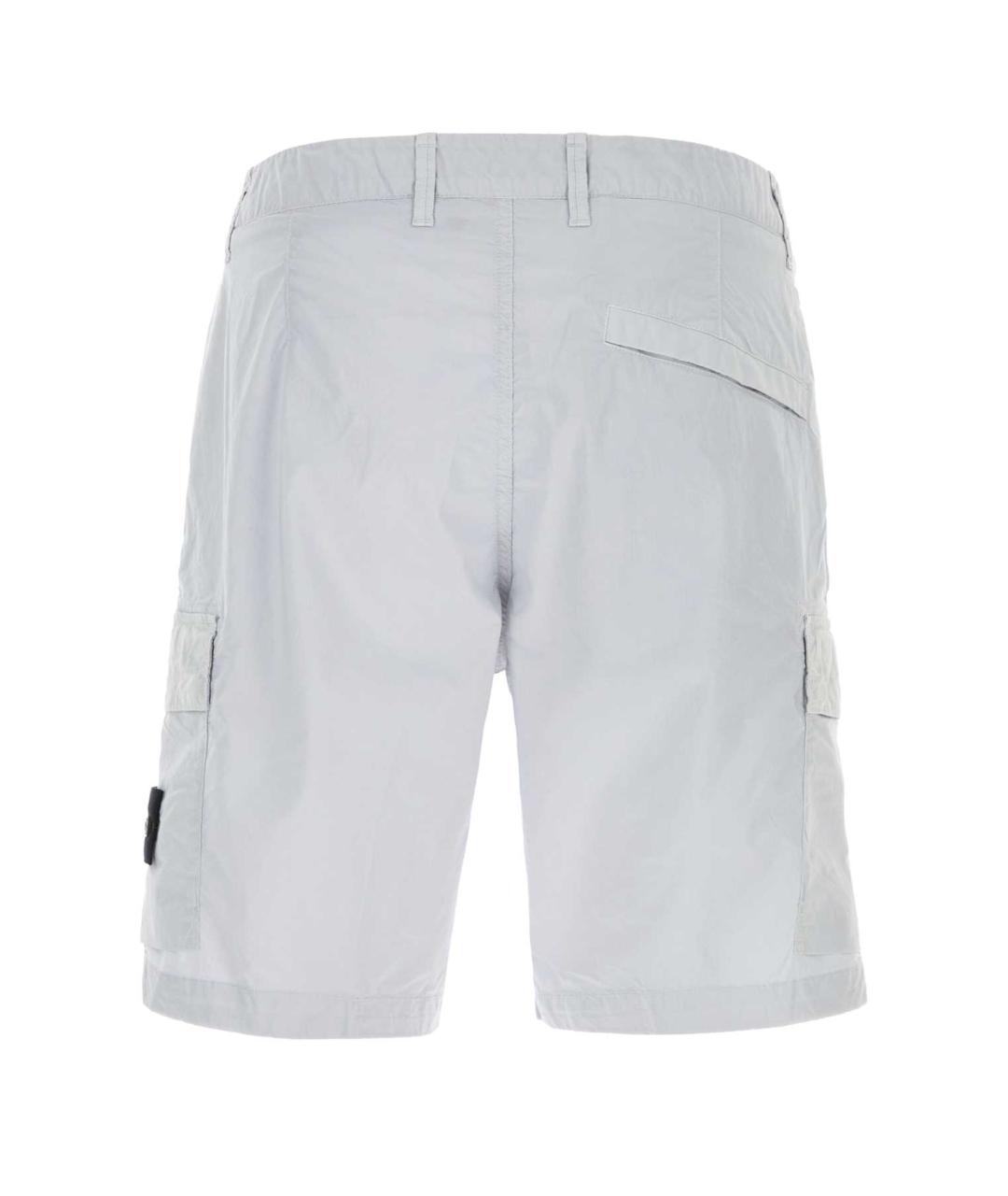 STONE ISLAND Белые хлопковые шорты, фото 2