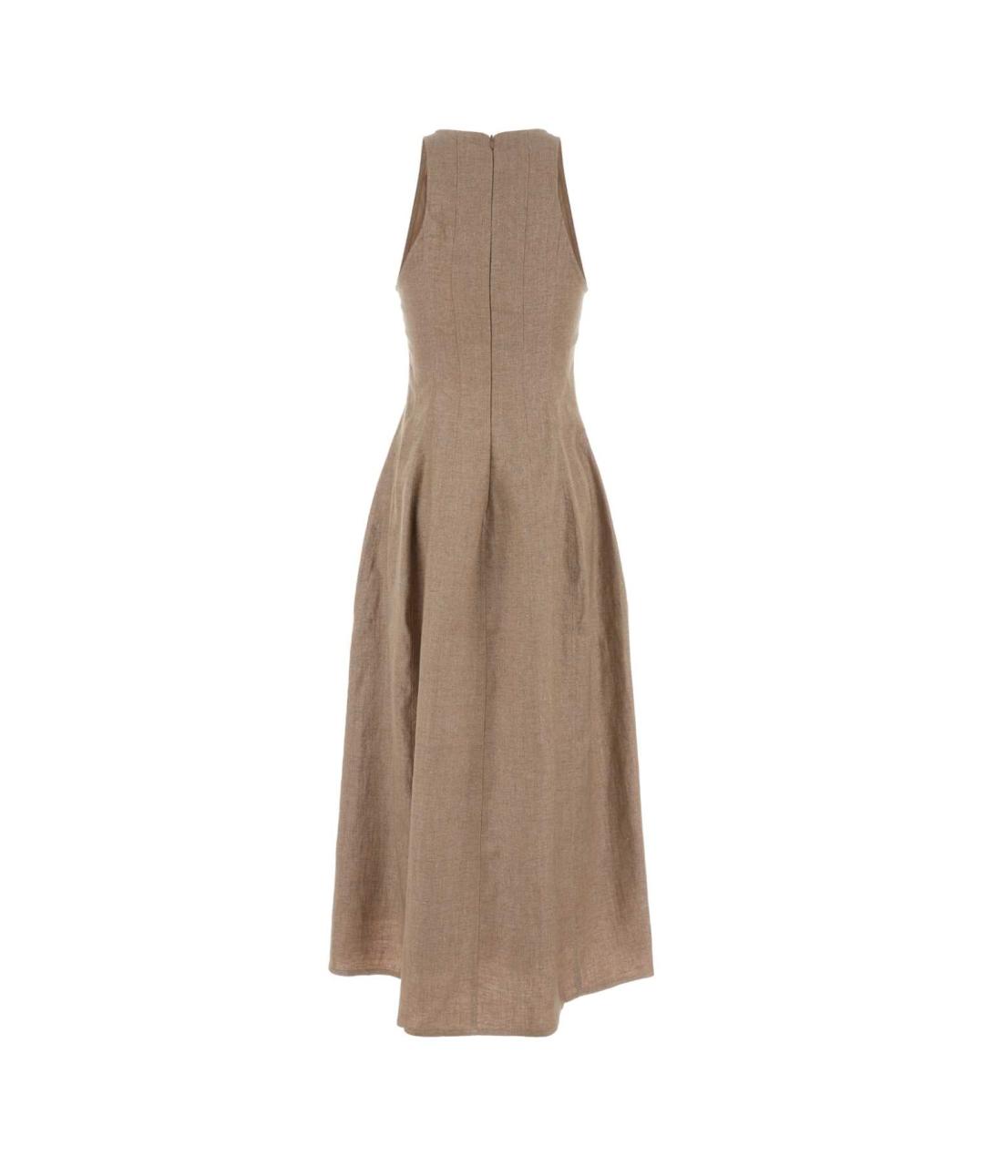 BRUNELLO CUCINELLI Бежевое повседневное платье, фото 2