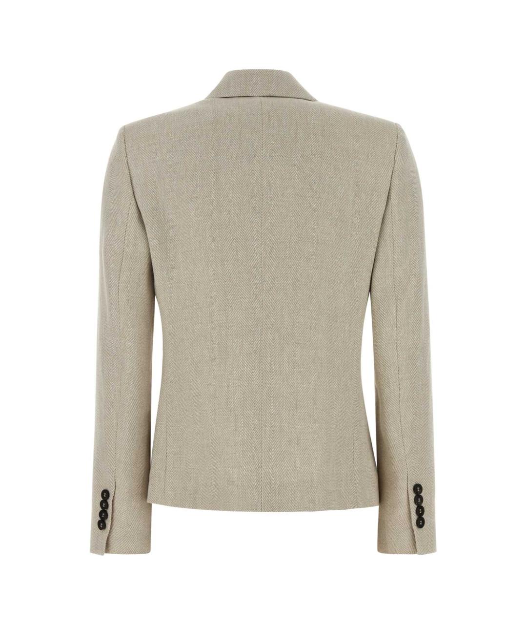 BRUNELLO CUCINELLI Бежевый льняной жакет/пиджак, фото 2