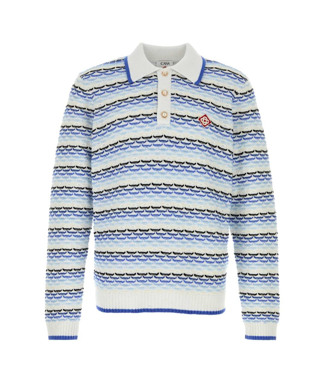 CASABLANCA Мульти хлопковое поло с длинным рукавом, фото 1