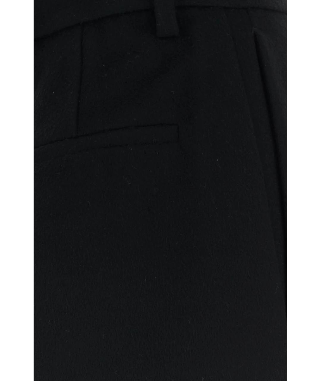 PRADA Черные кашемировые брюки широкие, фото 3
