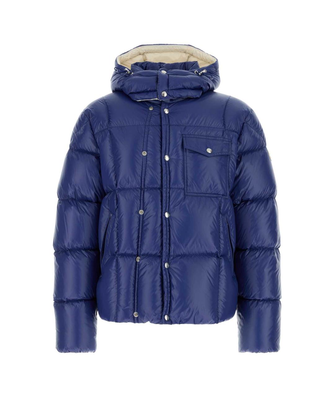 MONCLER Синий полиамидовый пуховик, фото 1