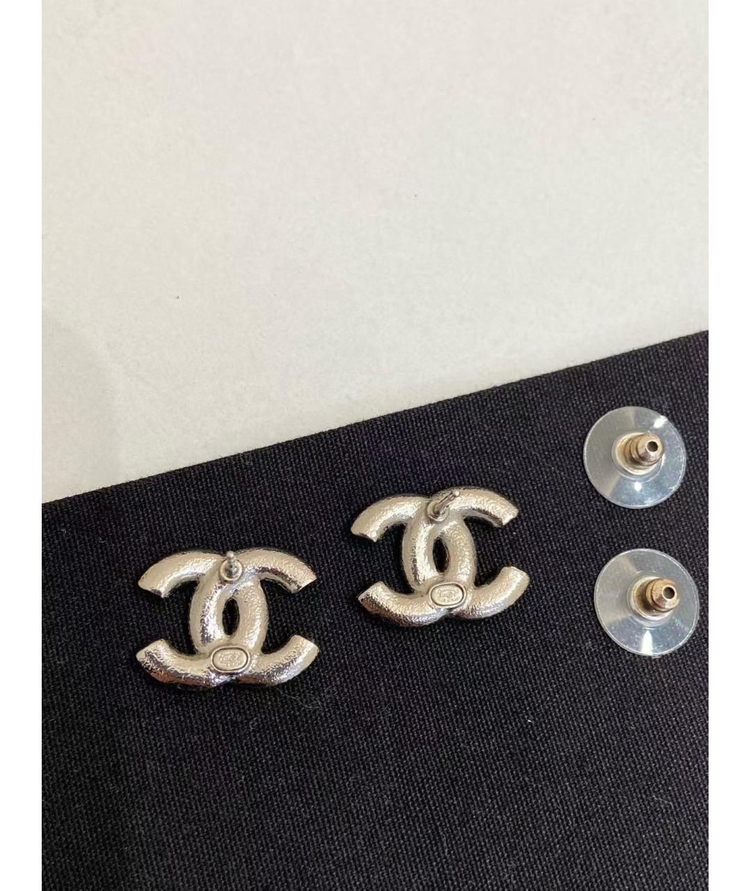 CHANEL Серебряные металлические серьги, фото 5