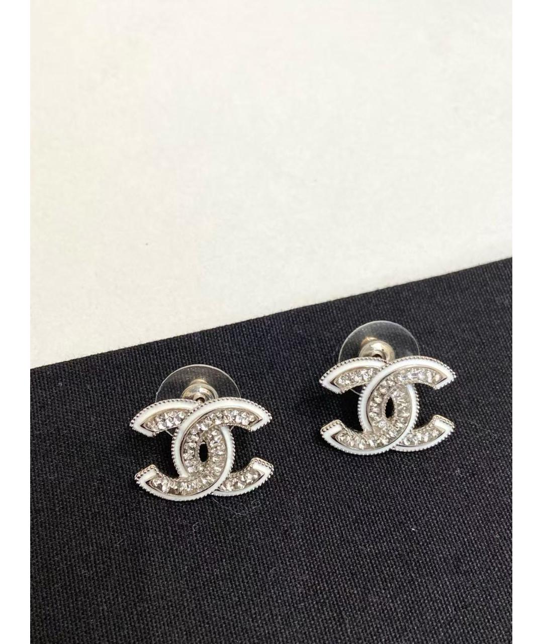 CHANEL Серебряные металлические серьги, фото 3