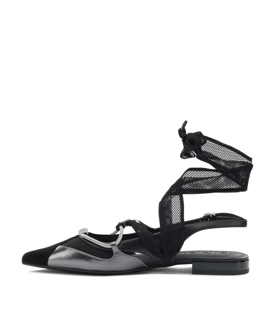 PINKO Черные кожаные балетки, фото 4