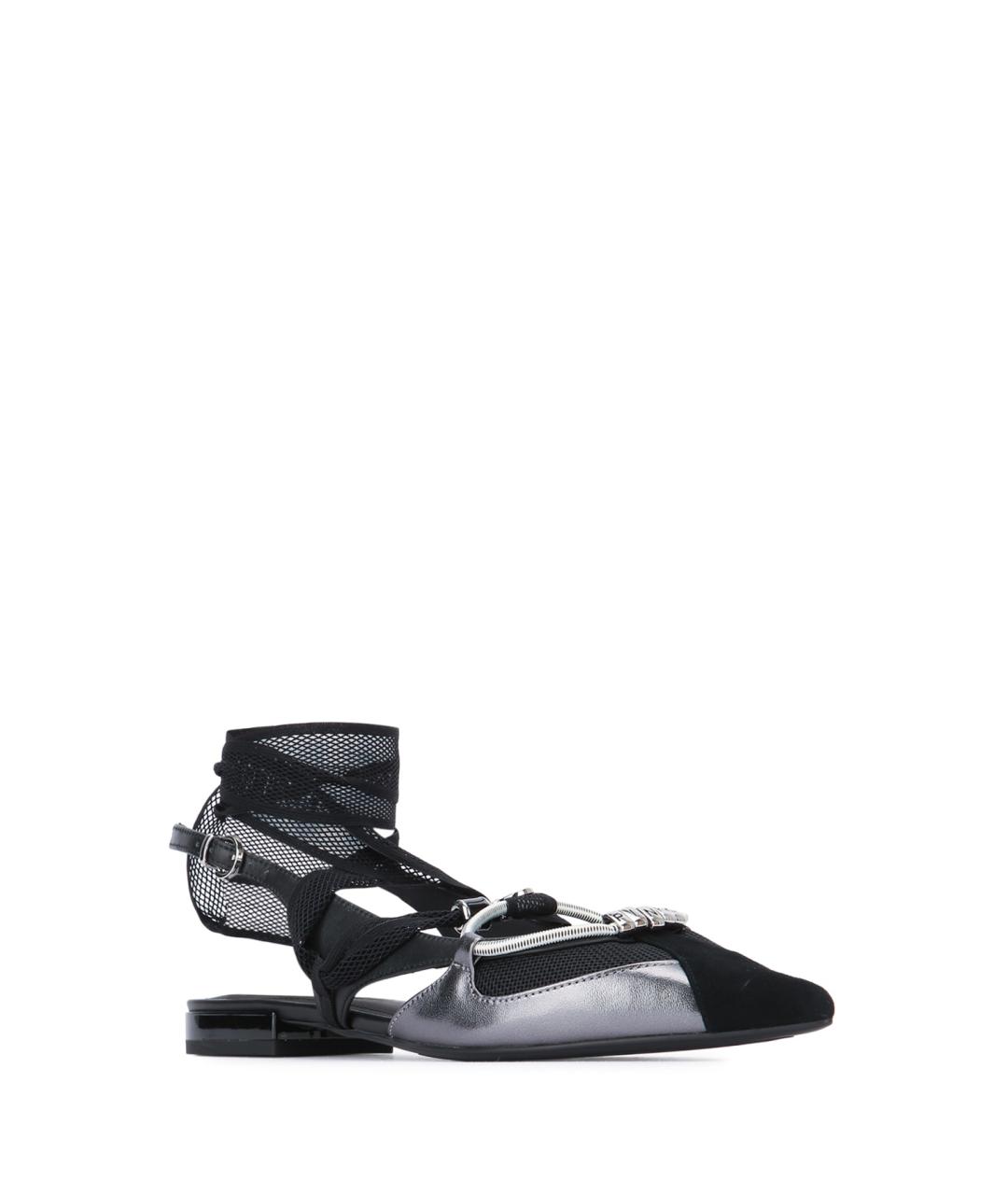 PINKO Черные кожаные балетки, фото 2