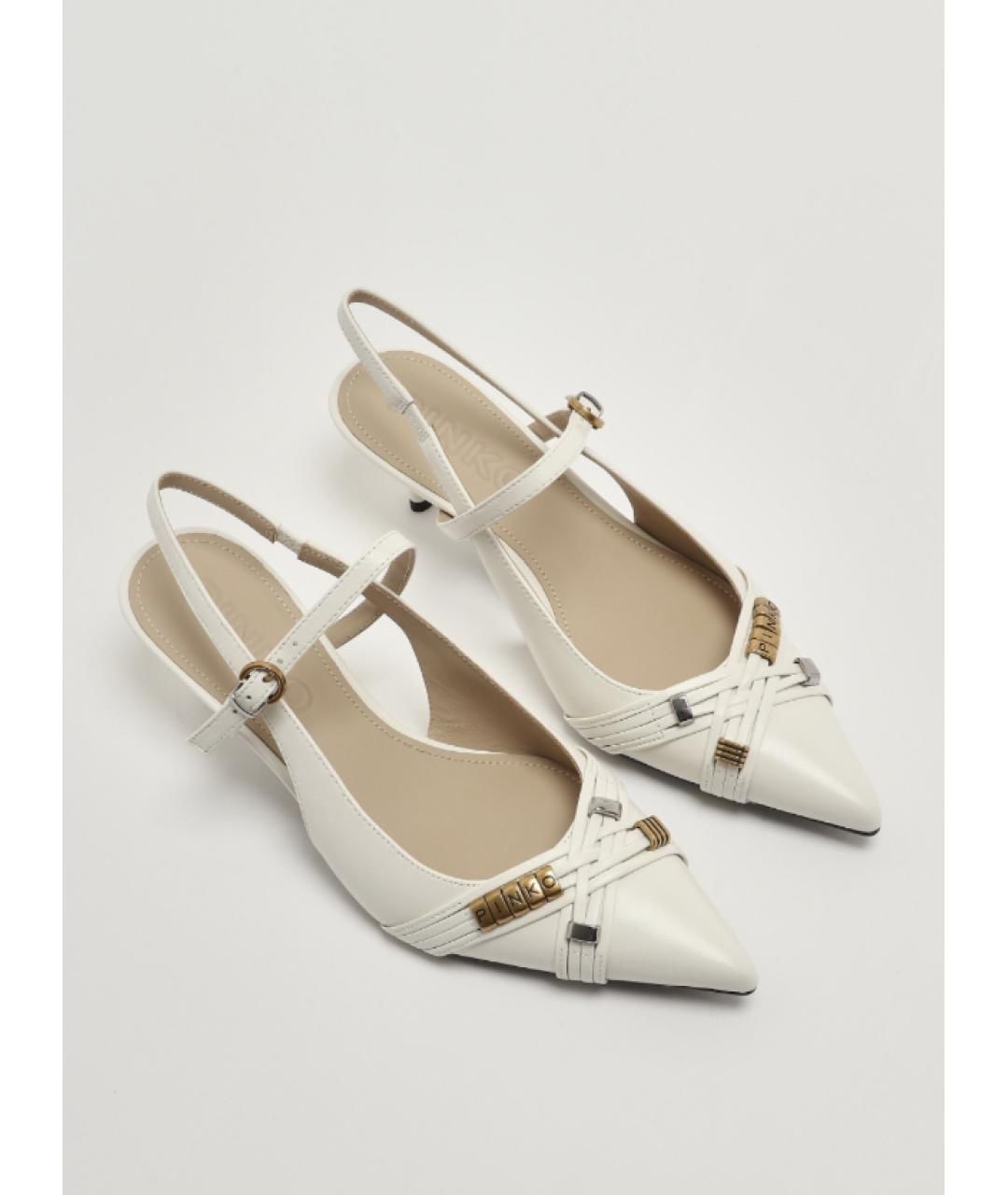 PINKO Белые кожаные туфли, фото 3