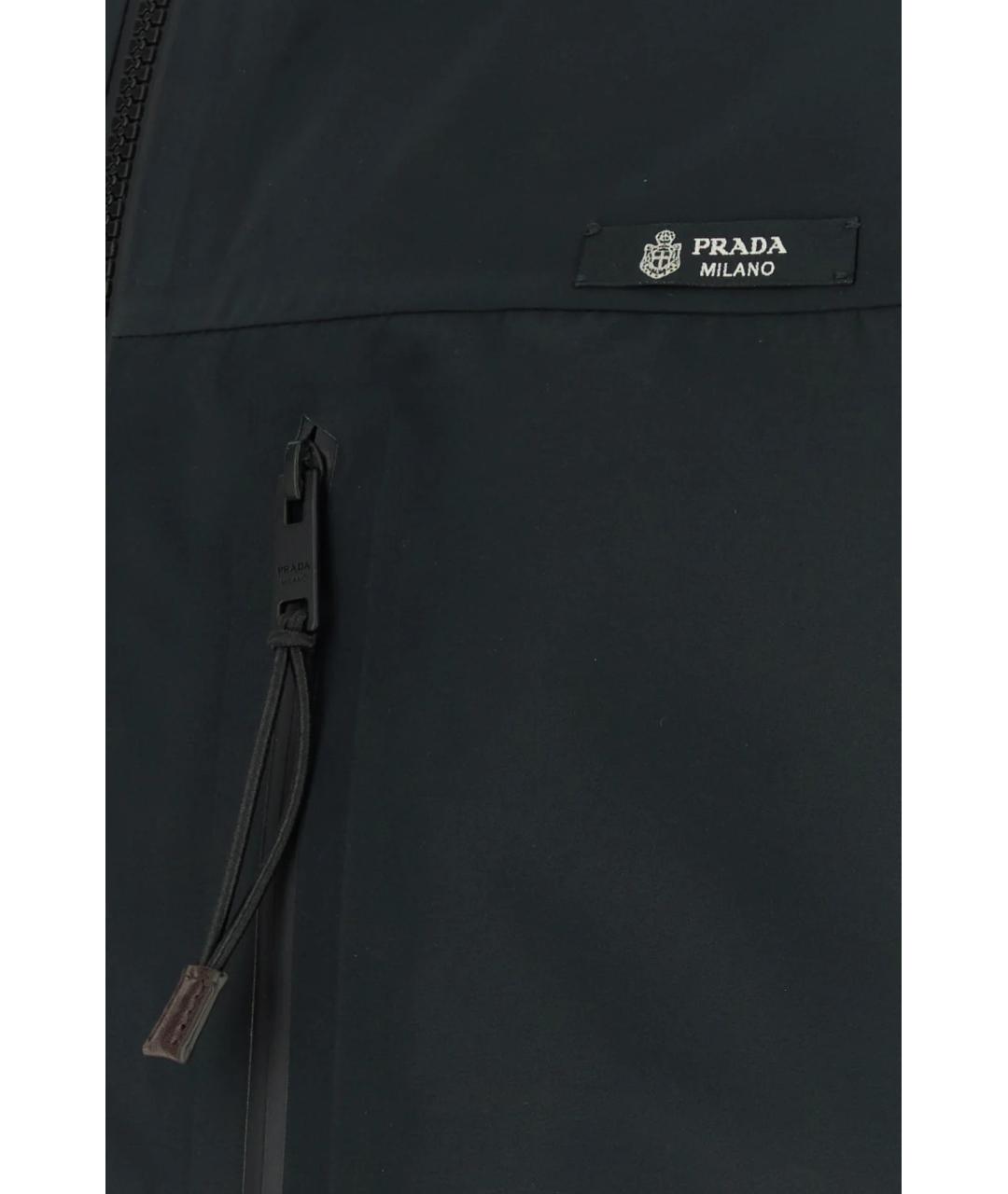 PRADA Черная полиэстеровая куртка, фото 3