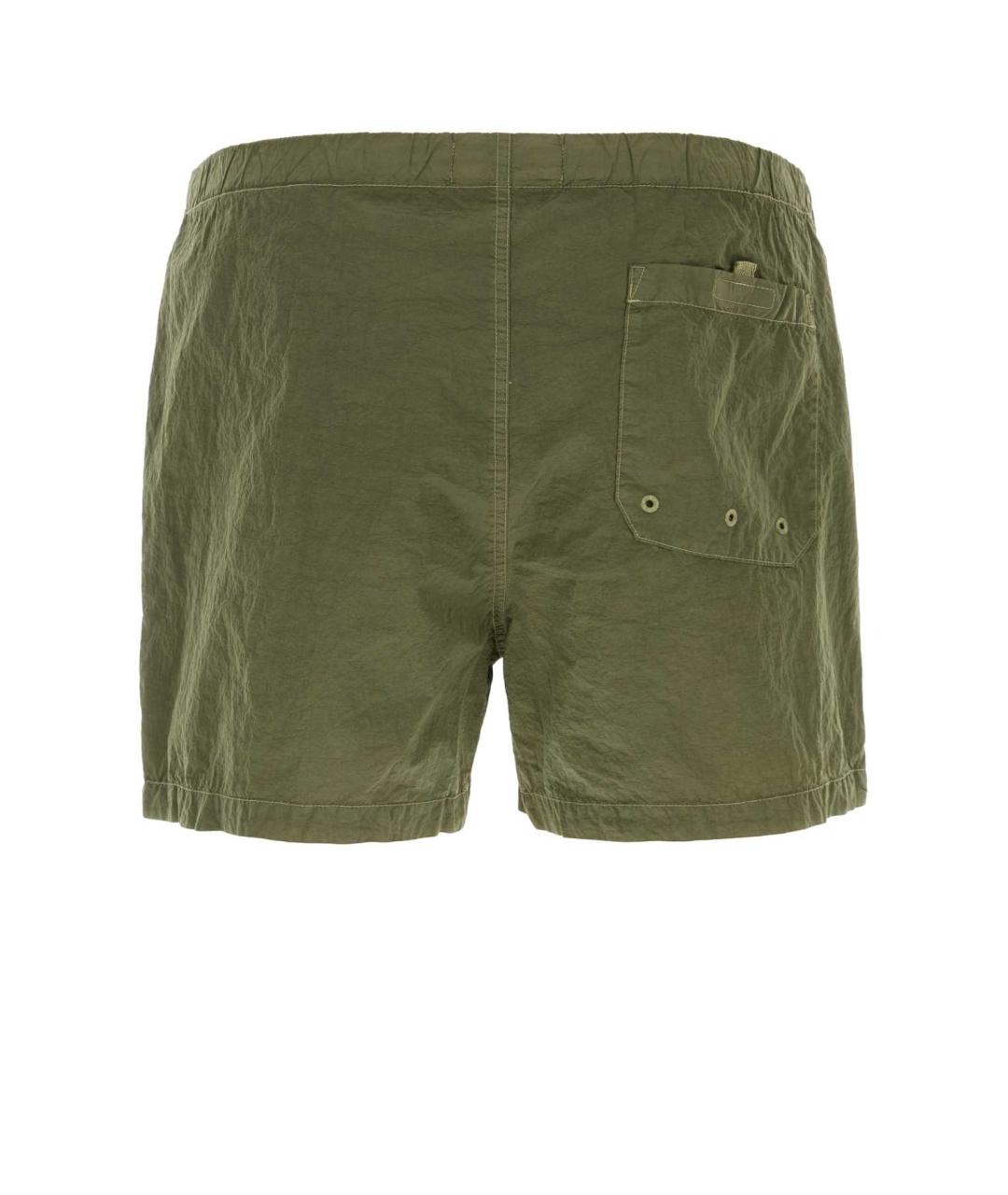 STONE ISLAND Зеленые полиамидовые шорты, фото 2