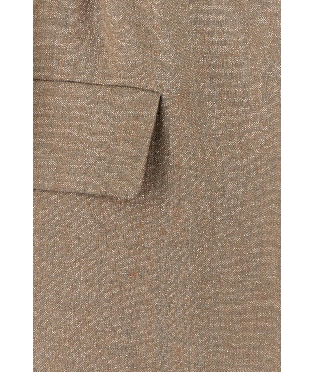 BRUNELLO CUCINELLI Бежевый льняной жилет, фото 3