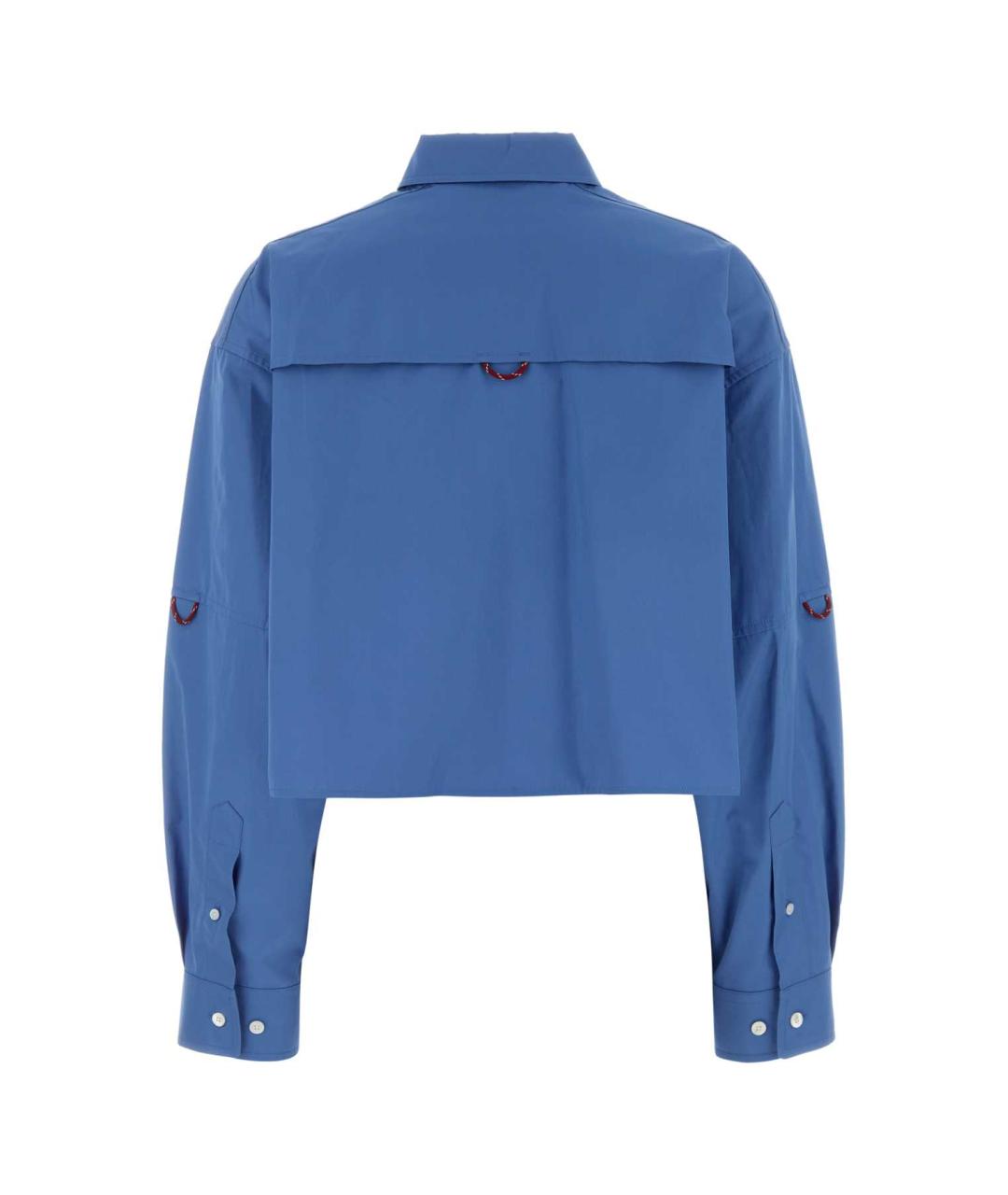 MIU MIU Синяя хлопковая рубашка, фото 2