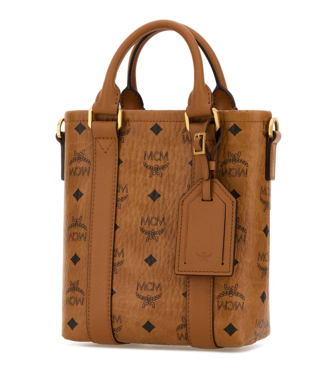 MCM Коричневая сумка тоут из искусственной кожи, фото 2