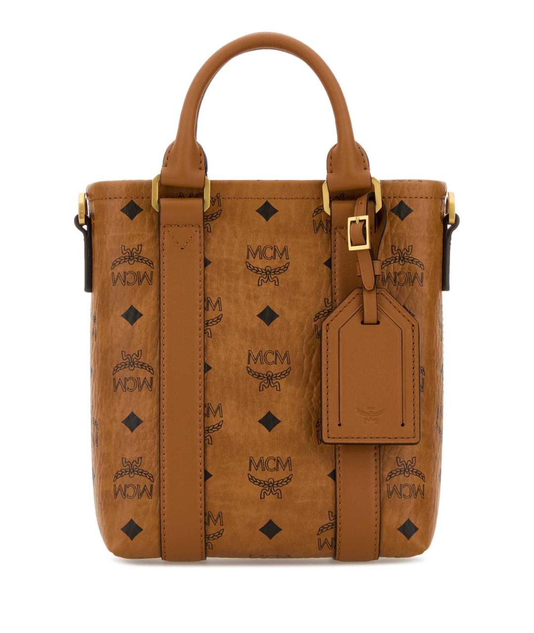 MCM Коричневая сумка тоут из искусственной кожи, фото 1