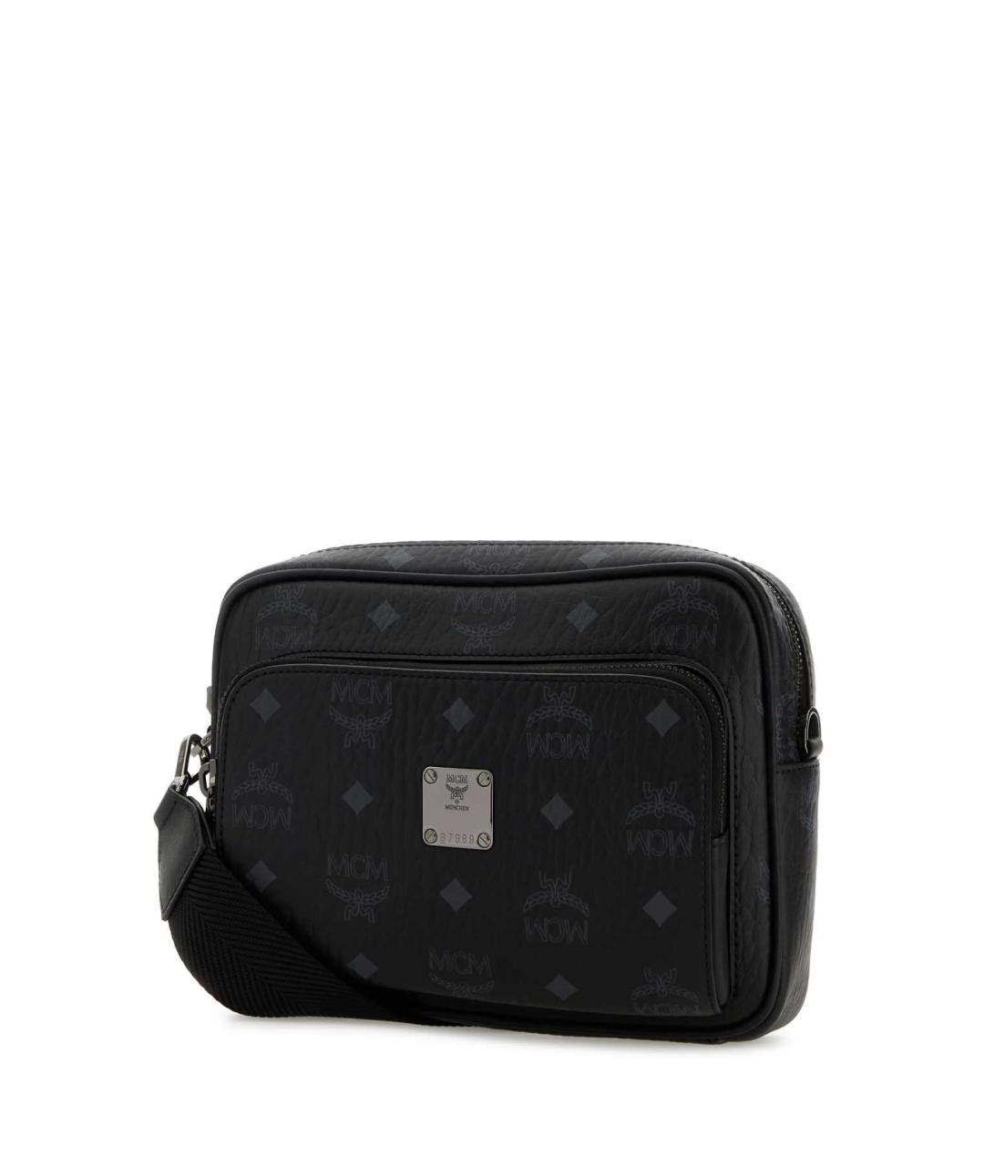 MCM Черная сумка через плечо из искусственной кожи, фото 2