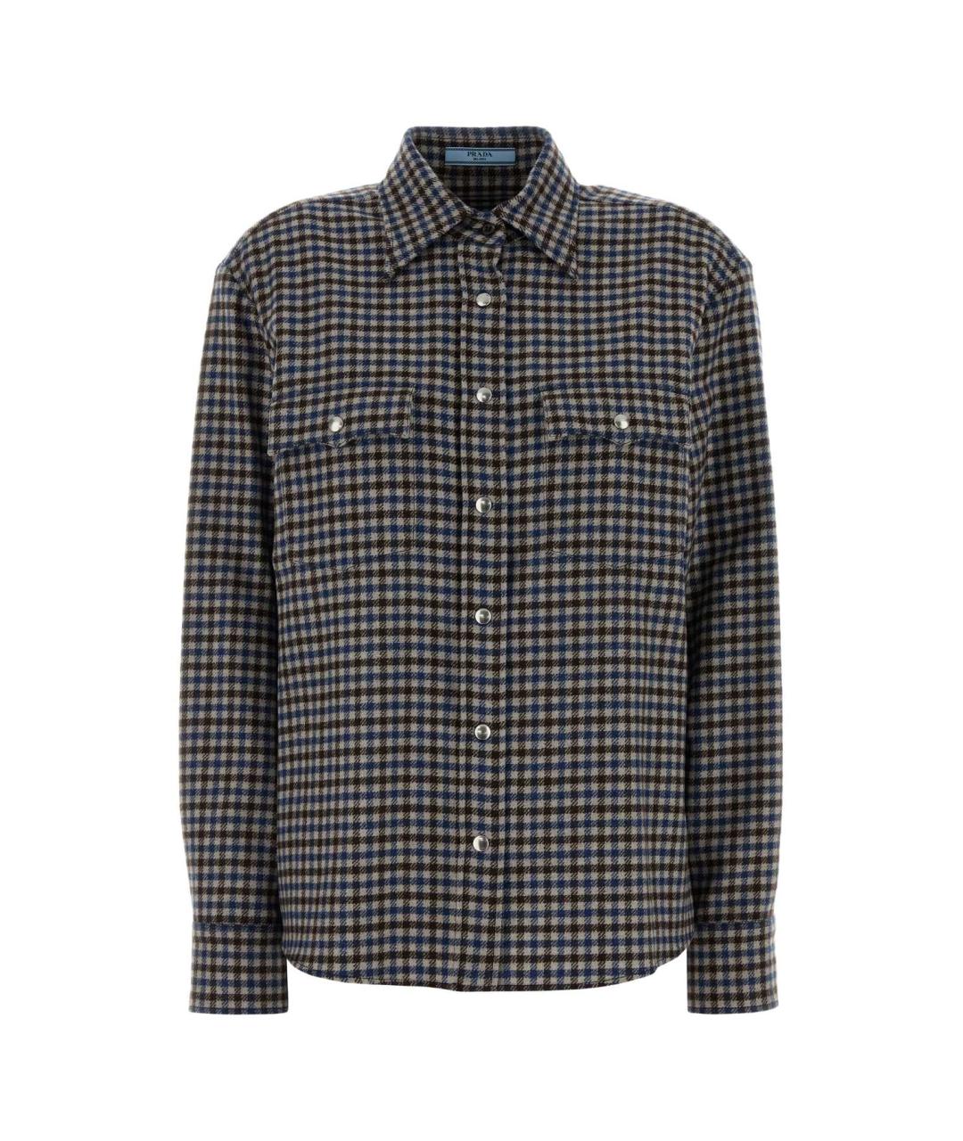 PRADA Мульти шерстяная рубашка, фото 1