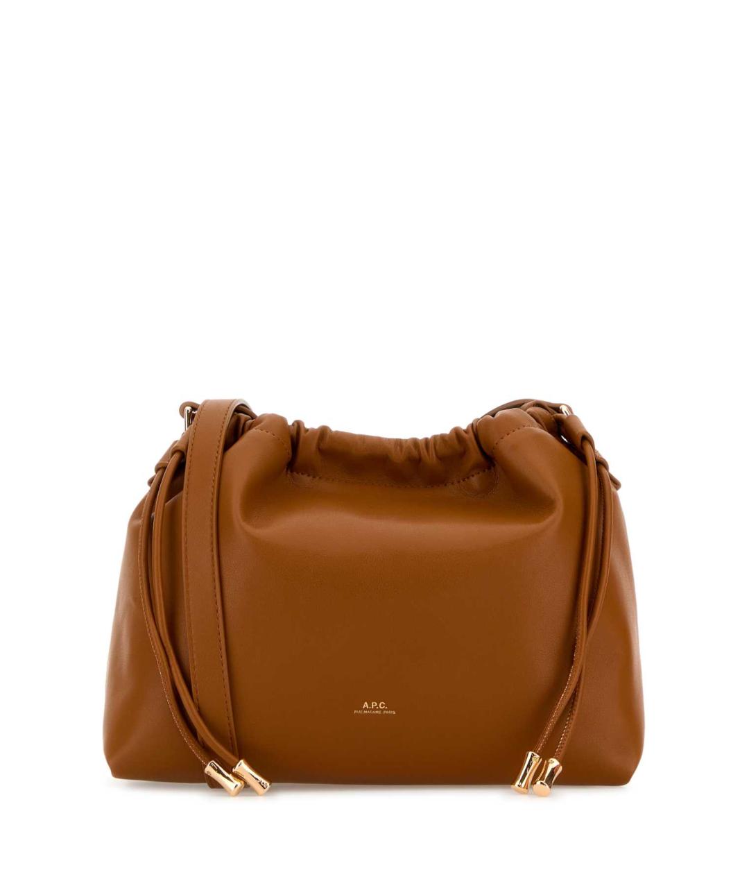A.P.C. Бежевая кожаная сумка через плечо, фото 1